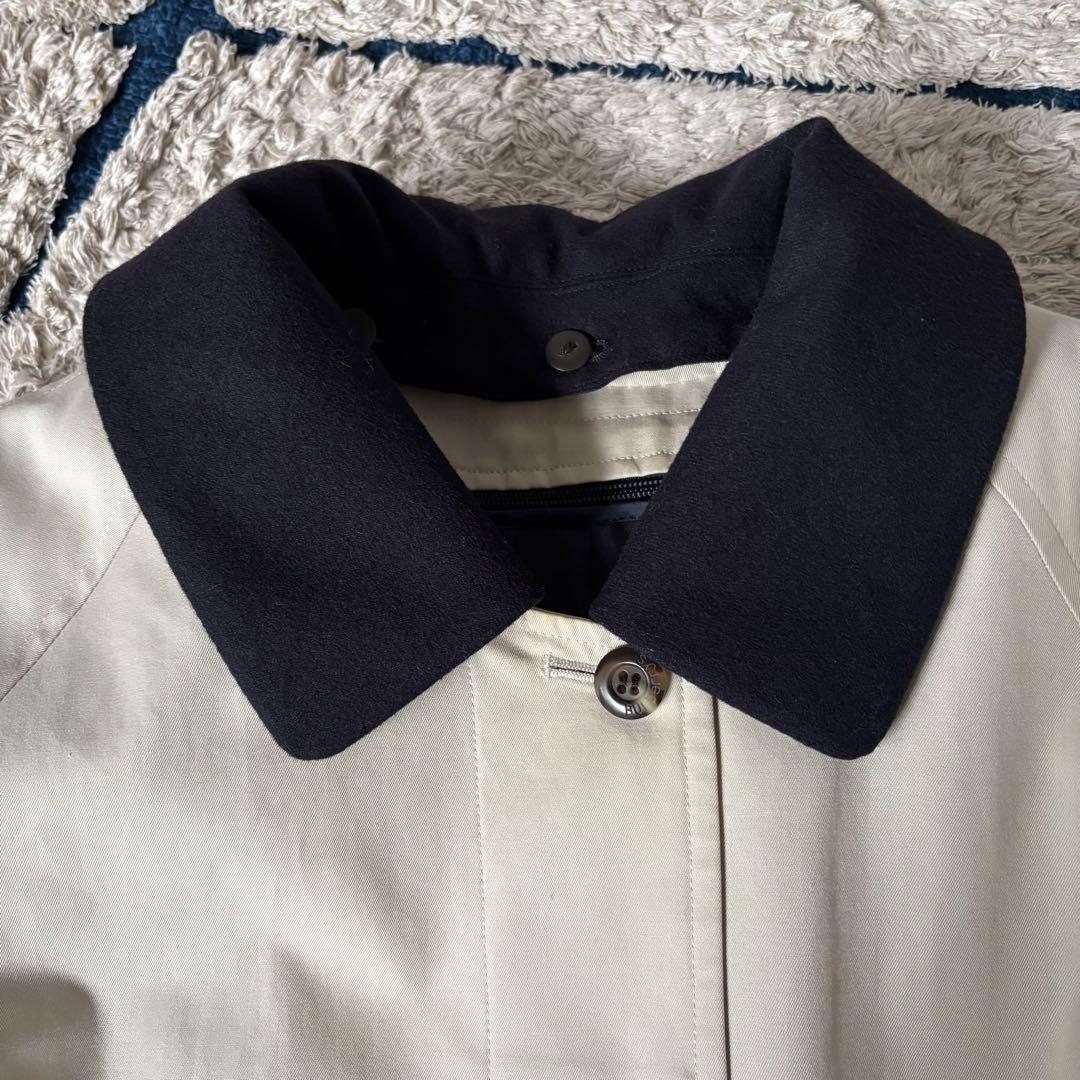 【美品✨】バーバリー　トレンチコート　ステンカラー　ホワイトベージュ　9AR