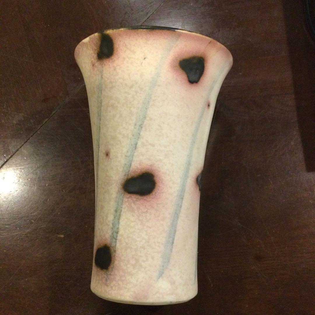 益子焼　土屋典保作　花びん　高さ約17cm 新品未使用