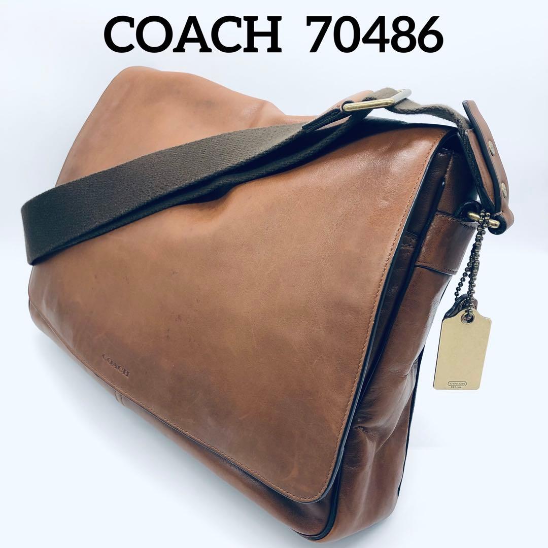 COACH メッセンジャーバッグ　 70486 本革　レザー　ブラウン　良品