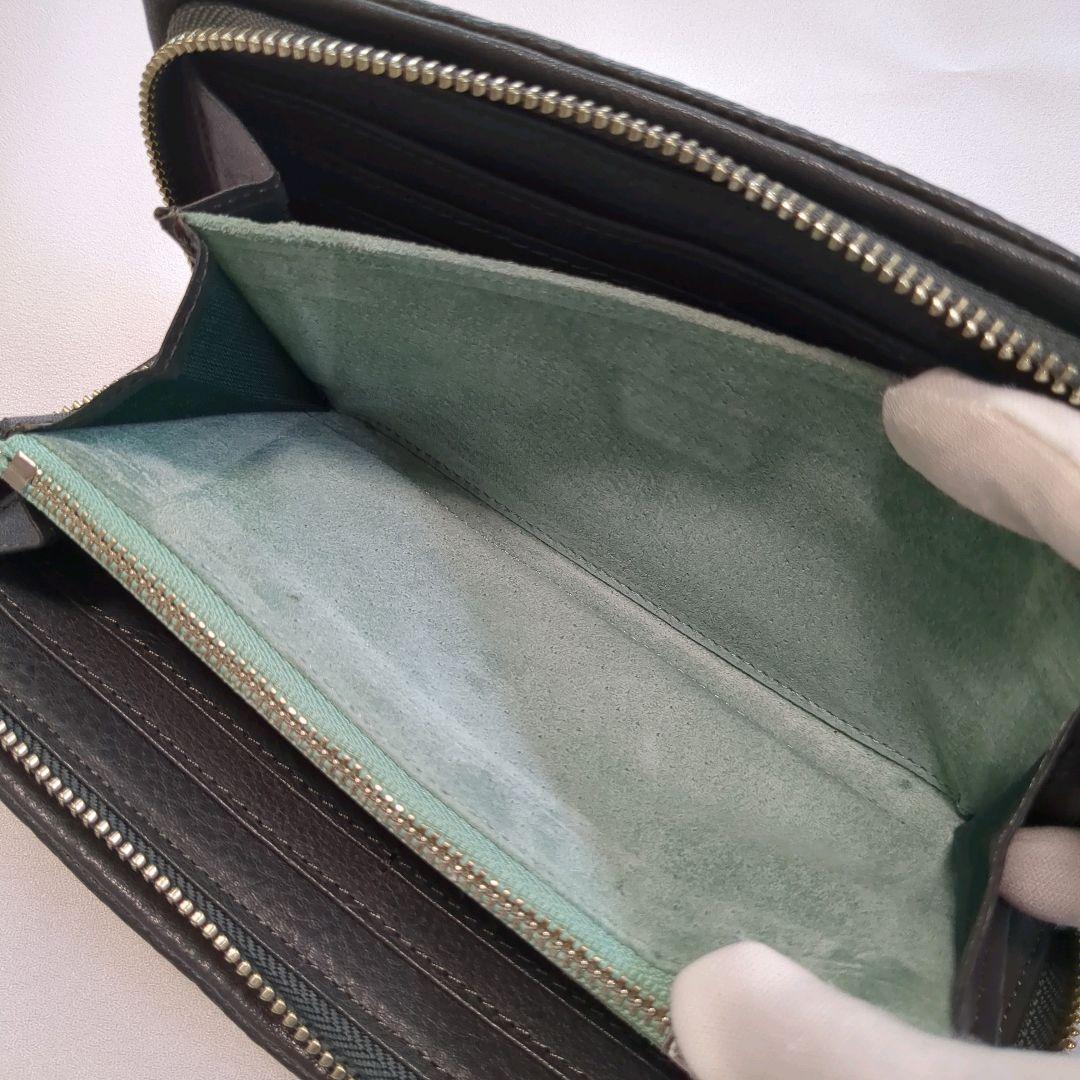 土屋鞄│トーンオイルヌメ クッションファスナー 長財布 グレー系 レザー