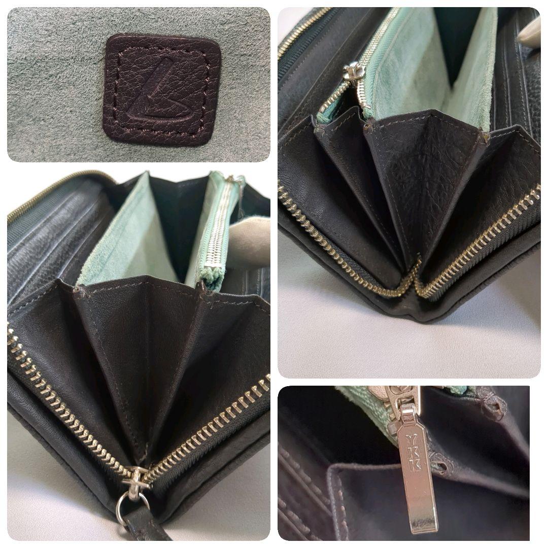 土屋鞄│トーンオイルヌメ クッションファスナー 長財布 グレー系 レザー