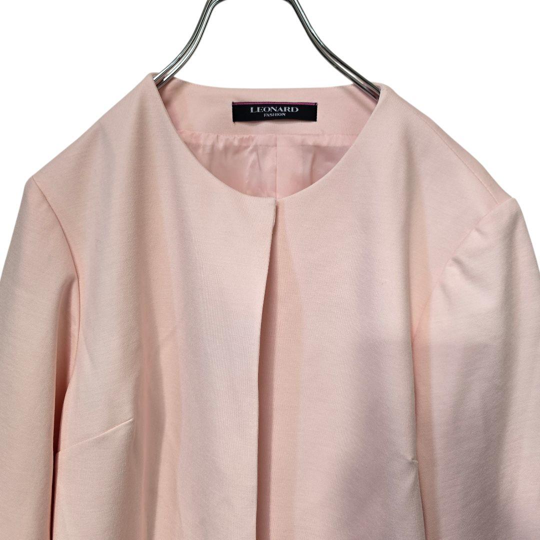 LEONARD レオナール スプリングコート ノーカラーコート 38