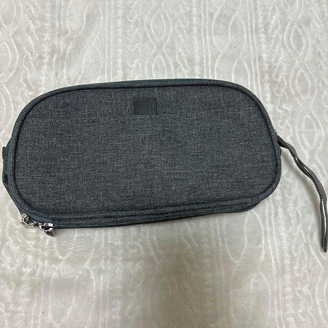 【グレー】ペンケース 文具バッグ 化粧ポーチ 収納ケース 多機能ケース 筆箱