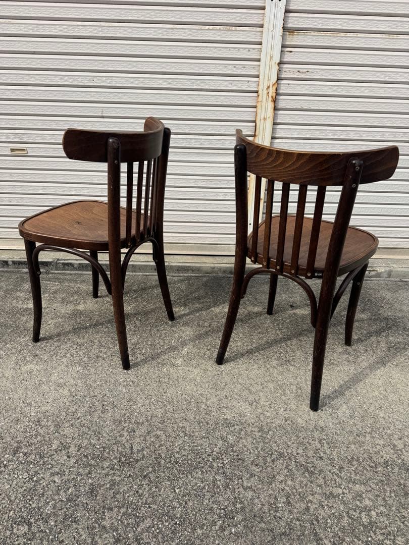 2脚セット チェア TON 曲木 ベントウッド ダークウォールナット