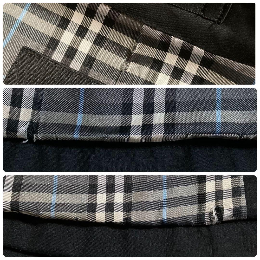 BURBERRY バーバリー ステンカラーコート ロング ノバチェック ブラック