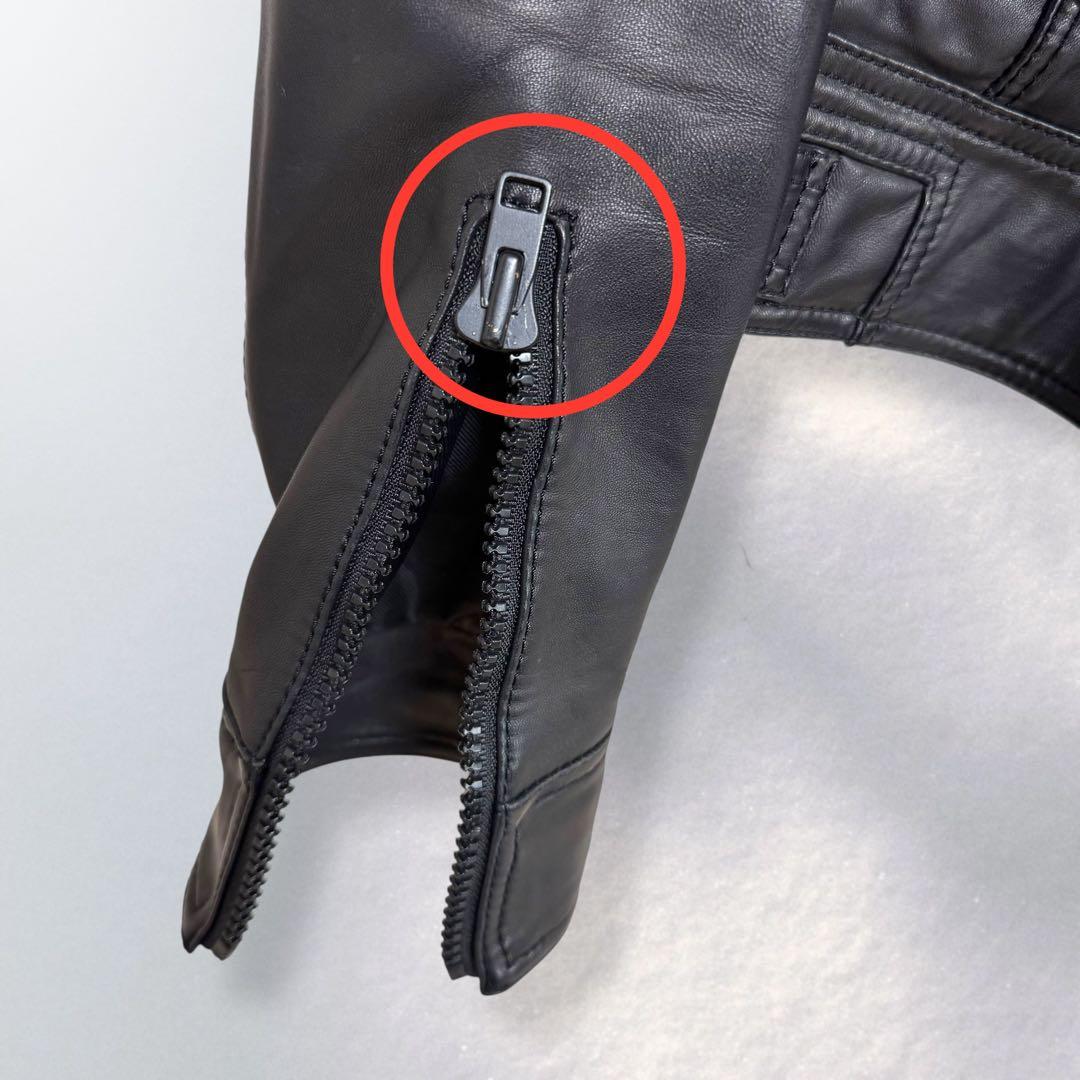 スタッドオム レザージャケット ライダース 4ポケット ジップアップ《i557