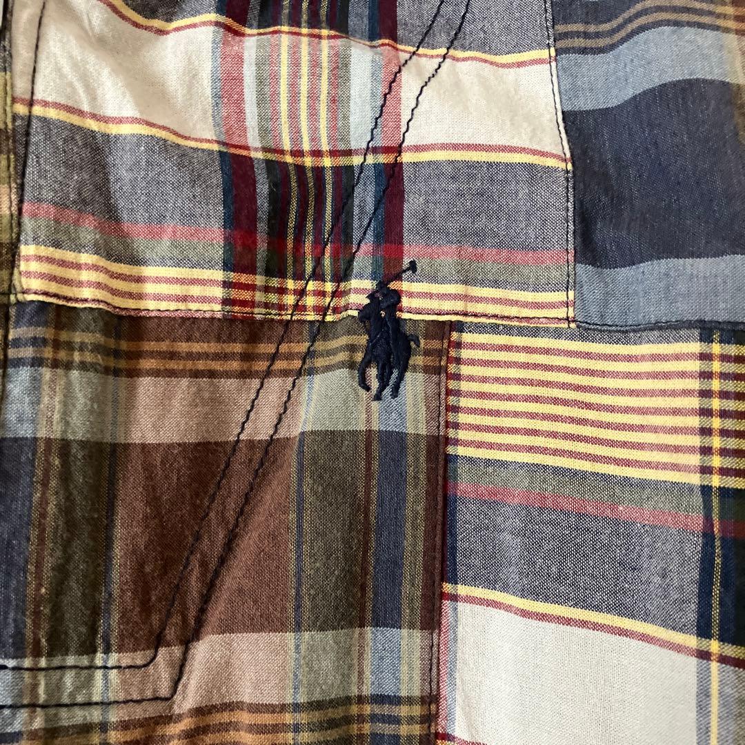 t*n様 新品　レア　ポロラルフローレン　ジップアップパーカー　パッチワーク　X