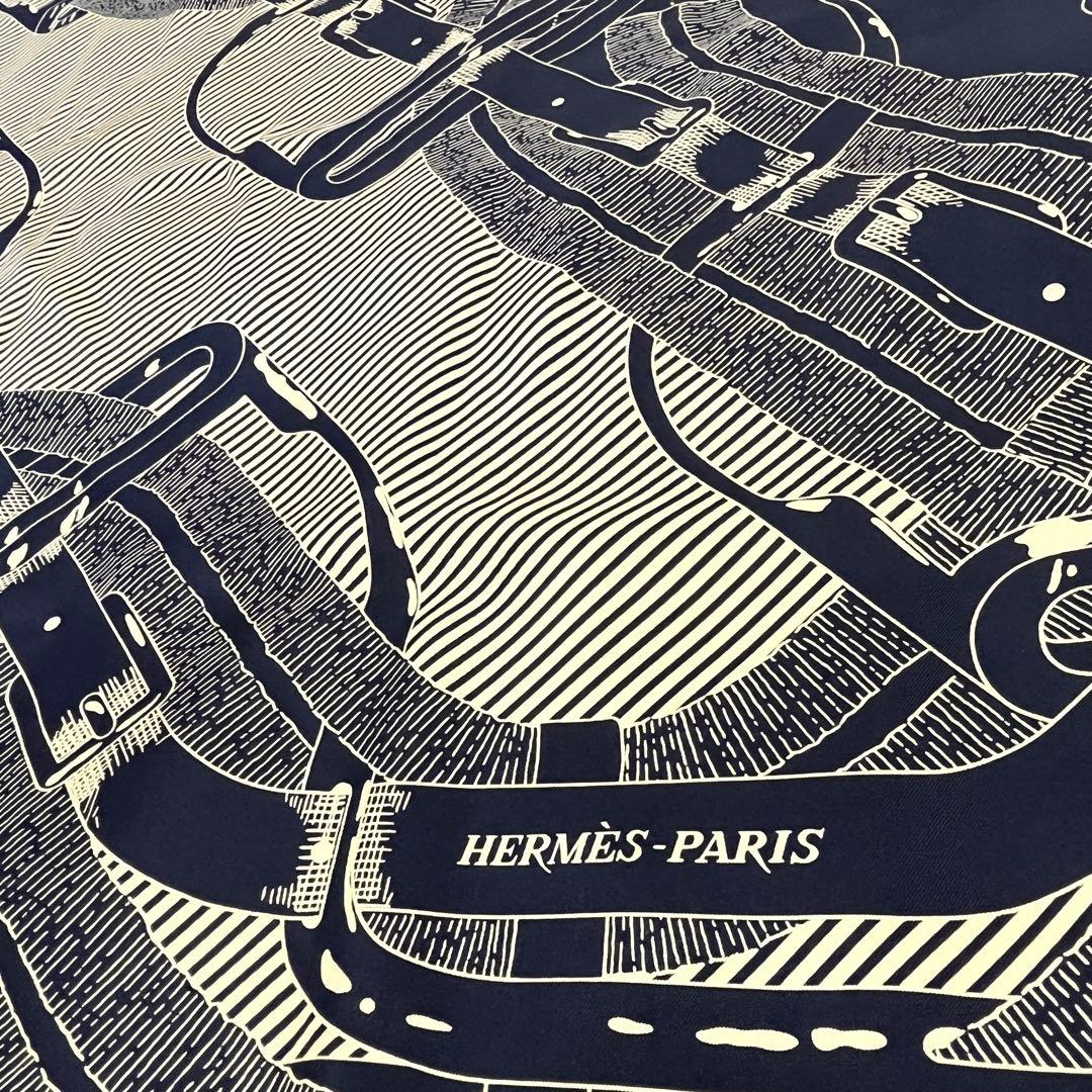 希少✨未使用✨HERMES エルメス スカーフ シルク カレ90 馬銜　馬具