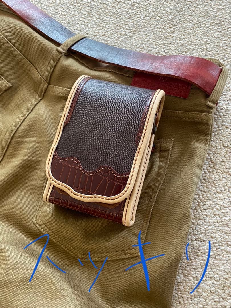 【レザーハンドメイド_全て手縫い】ドロップインダーツケースNo.71