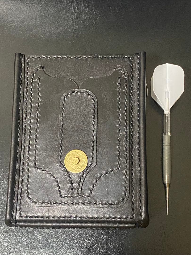 【レザーハンドメイド_全て手縫い】ドロップインダーツケースNo.71