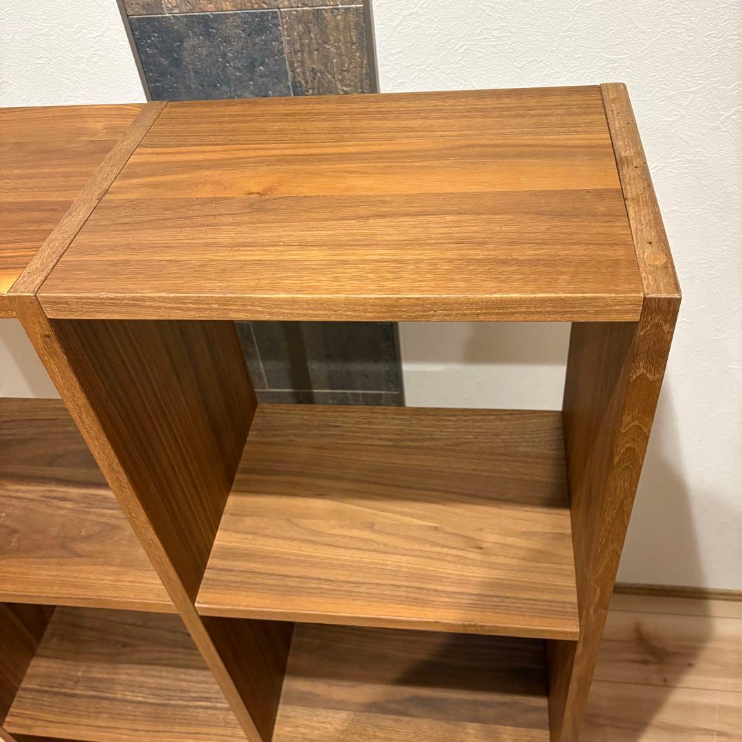 《送料込》無印良品　スタッキングシェルフ　ウォールナット材　チェスト　3段×2列