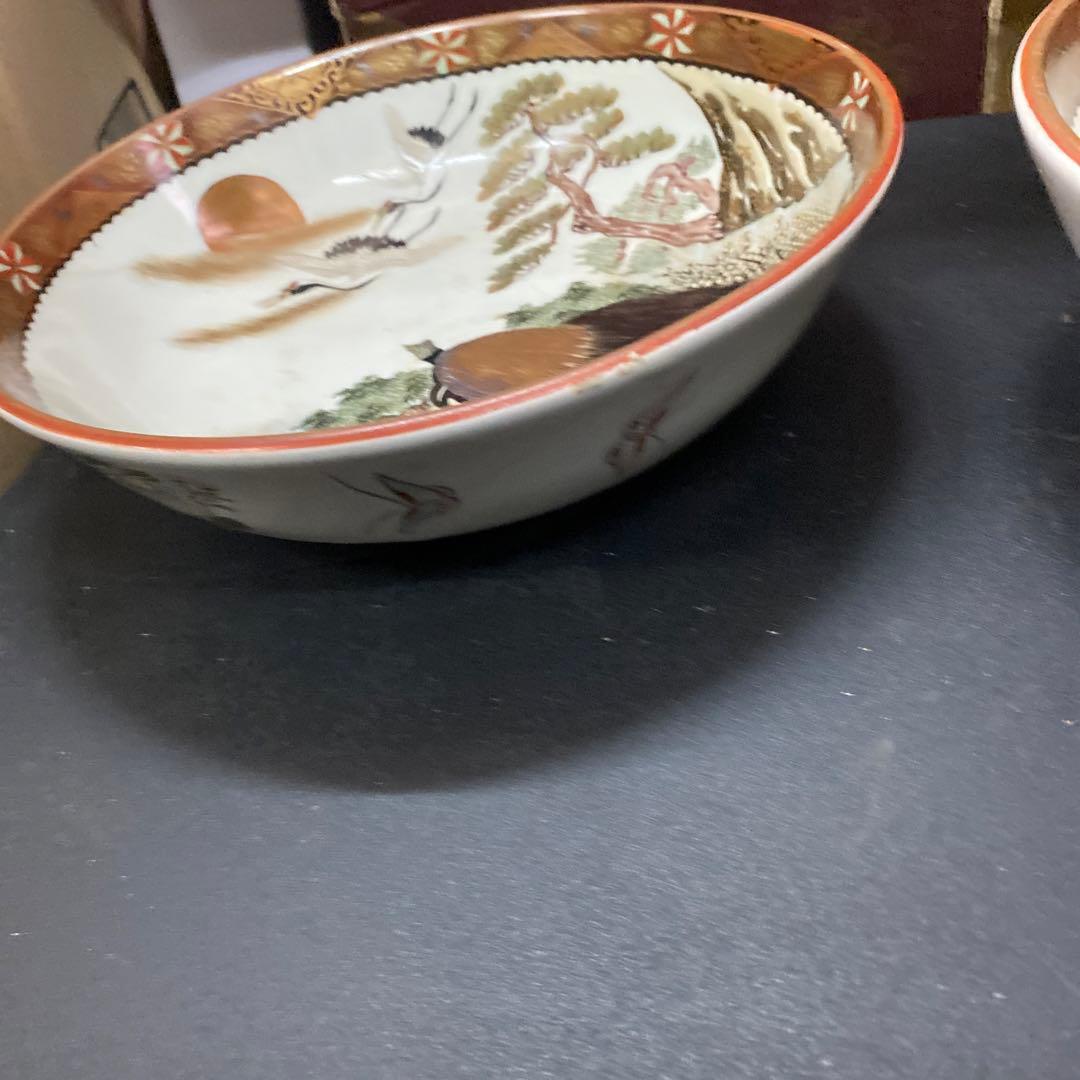 九谷焼　上出製　大鉢　骨董　年代物　食器　煮物鉢　アンティーク