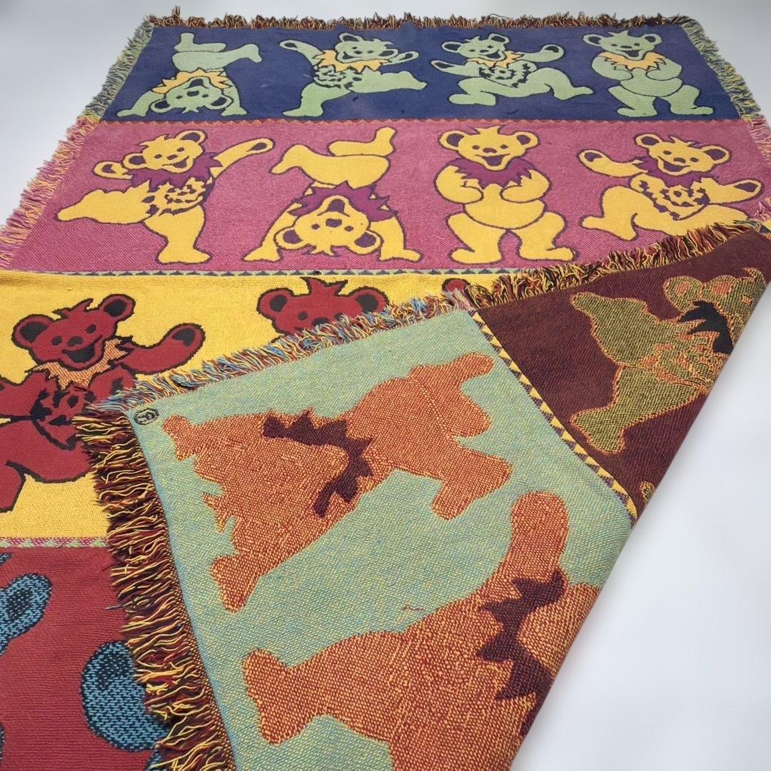 グレイトフル・デッド　ダンシングベアー　マルチカバー　ラグ 177x121