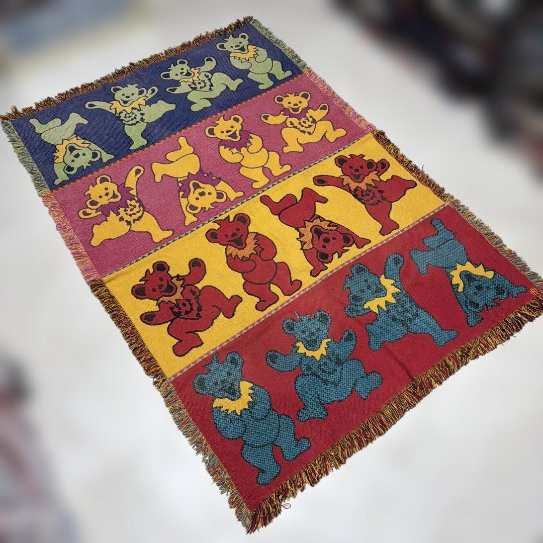 グレイトフル・デッド　ダンシングベアー　マルチカバー　ラグ 177x121