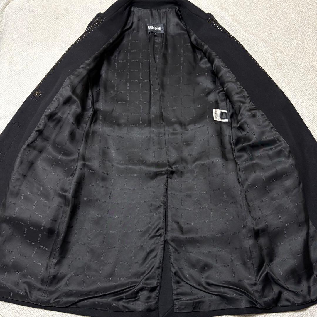 極美品 Just Cavalli イタリア製 スタッズ ロングコート