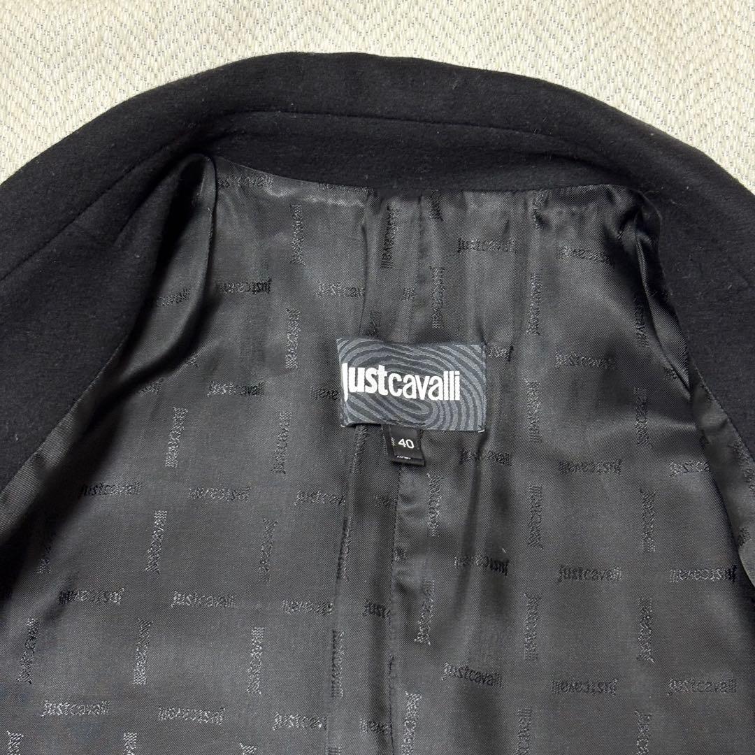 極美品 Just Cavalli イタリア製 スタッズ ロングコート