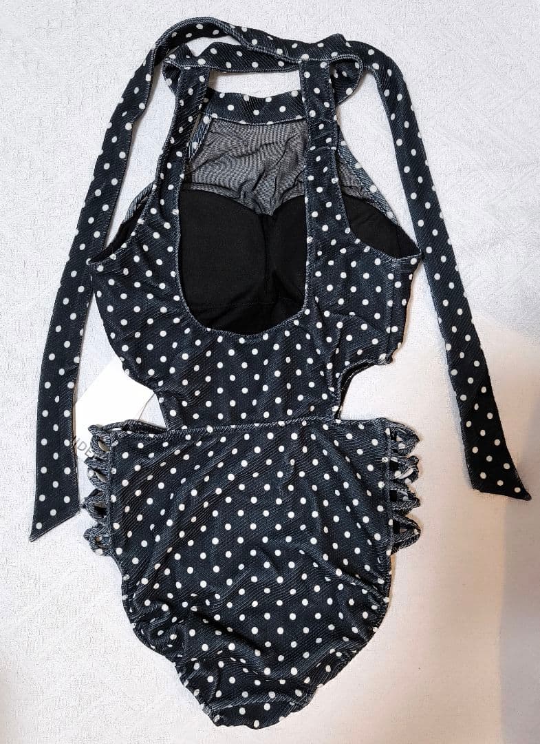 タグ付 SNIDEL ホルターネックスウィムワンピース スナイデル　水玉　ドット