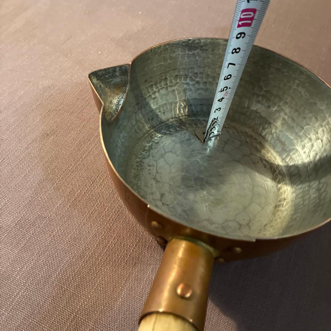 京都有次　銅製片手鍋 木製ハンドル