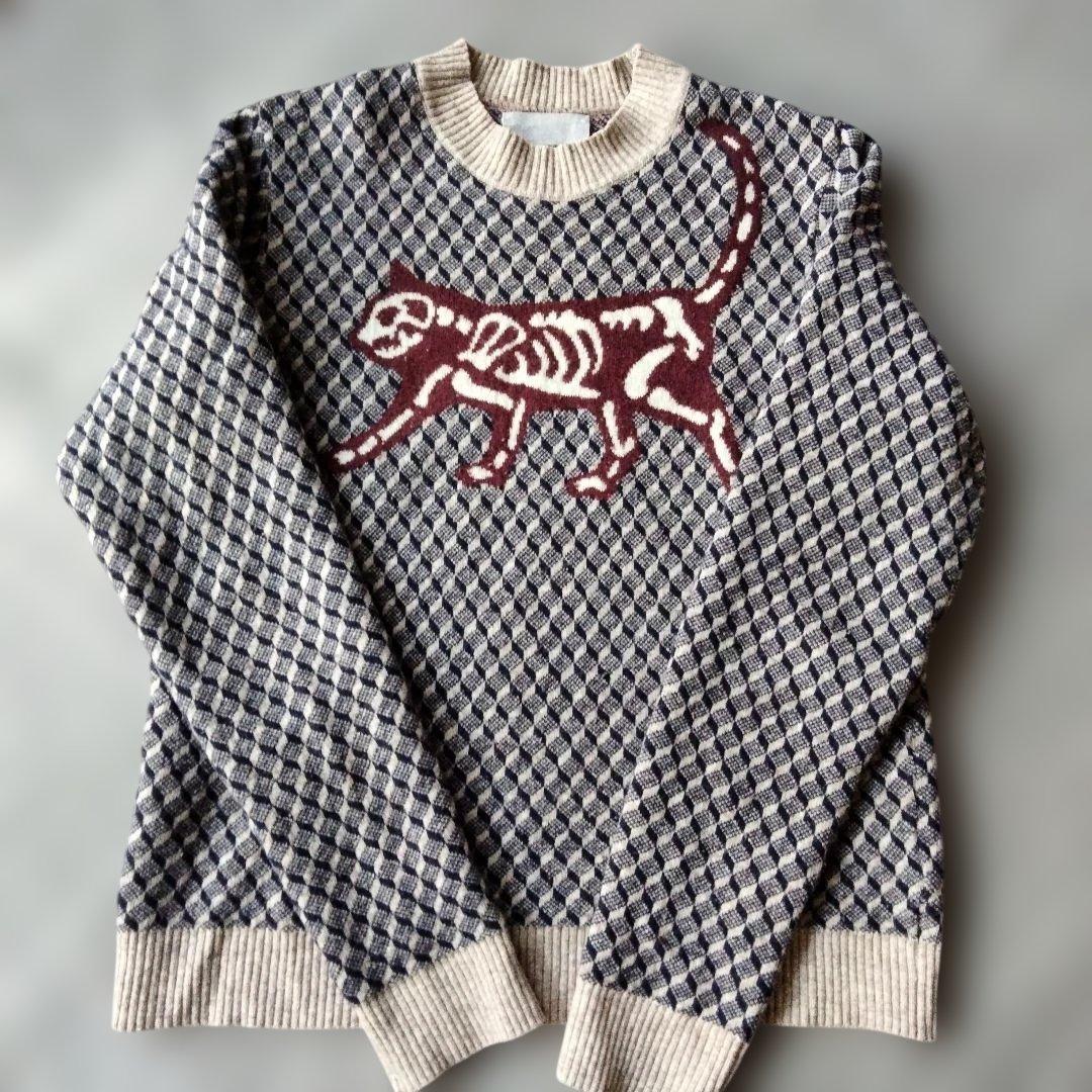 UNDERCOVERISM 猫骨格デザイン ニットセーター