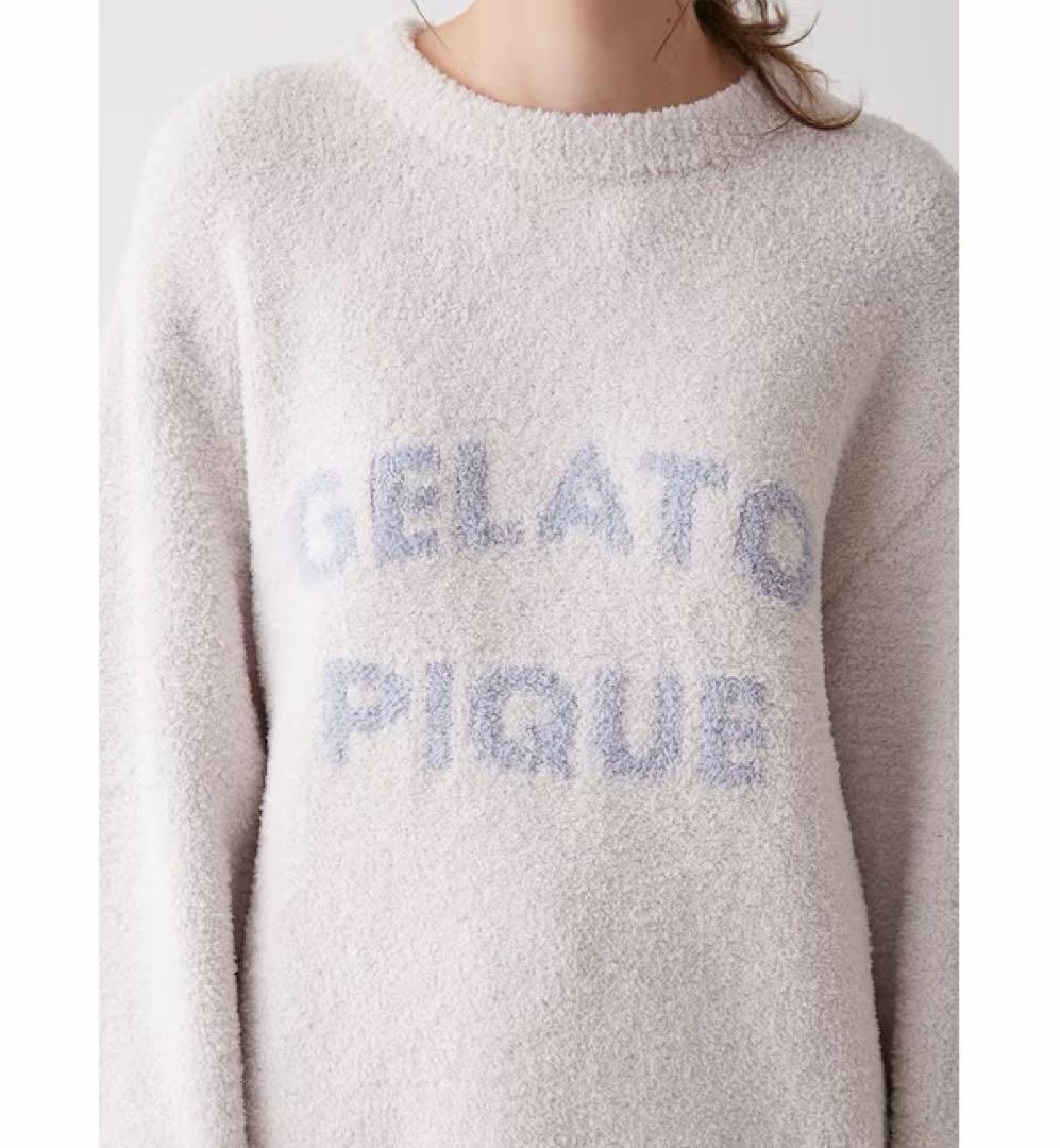 GELATO PIQUE フリースセットアップ　ベージュ トップス パンツセット