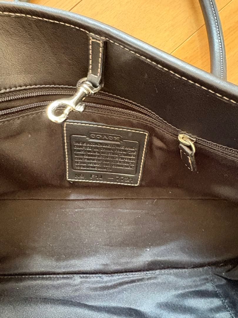 【COACH 】新品未使用トートバッグ グレー ウール/レザー