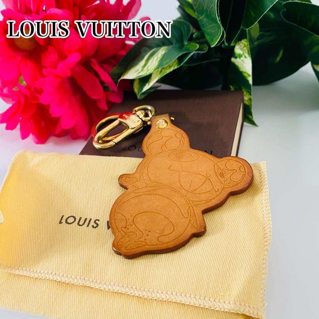 ルイヴィトン ポルトクレ パンダ 村上隆 キーホルダー バッグチャーム レザー