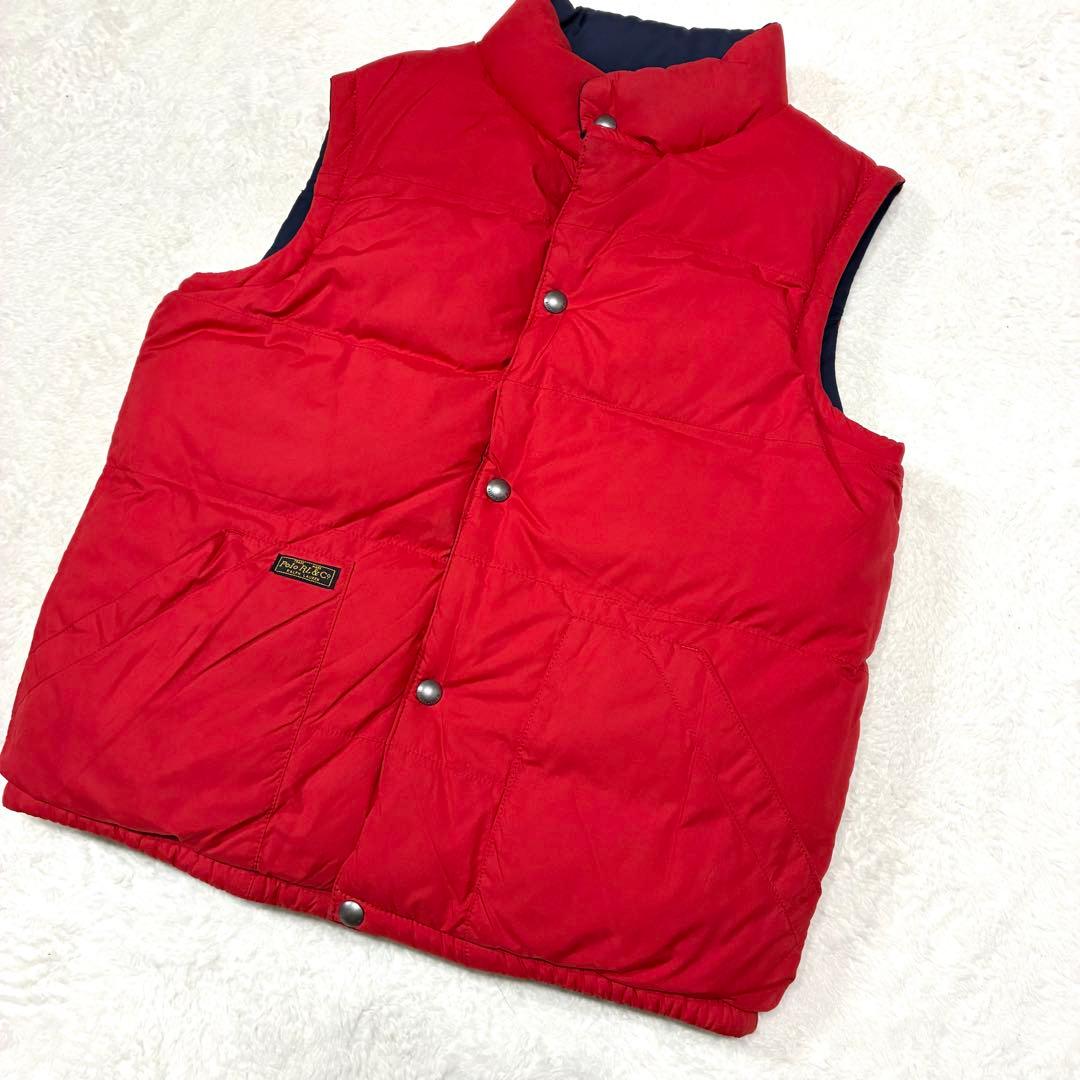 【極美品】ラルフローレン ダウンベスト M ネイビー レッドポニー刺繍 M
