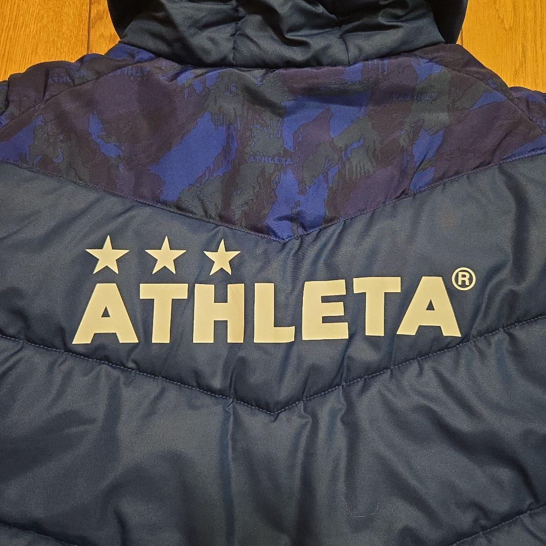 ATHLETA アスレタ ベンチコート 迷彩柄 ネイビーコート 防寒着 160
