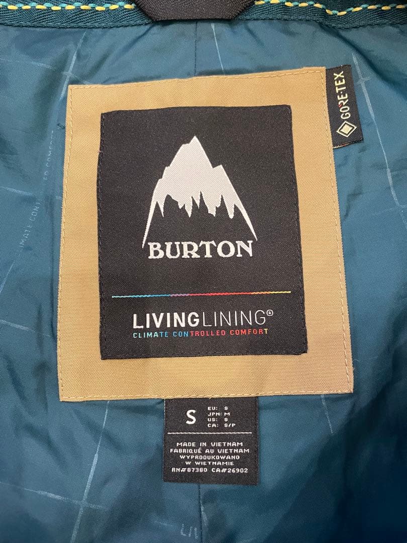 バートン リザーブビブパンツ　GORE-TEX 2L メンズ　サイズS