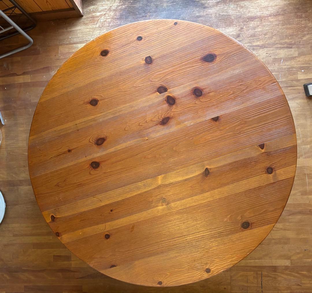 木製円形テーブル・直径125cm