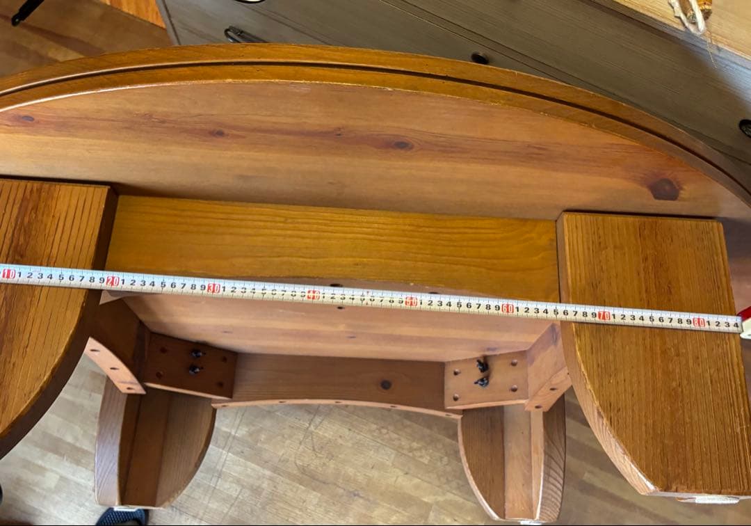 木製円形テーブル・直径125cm