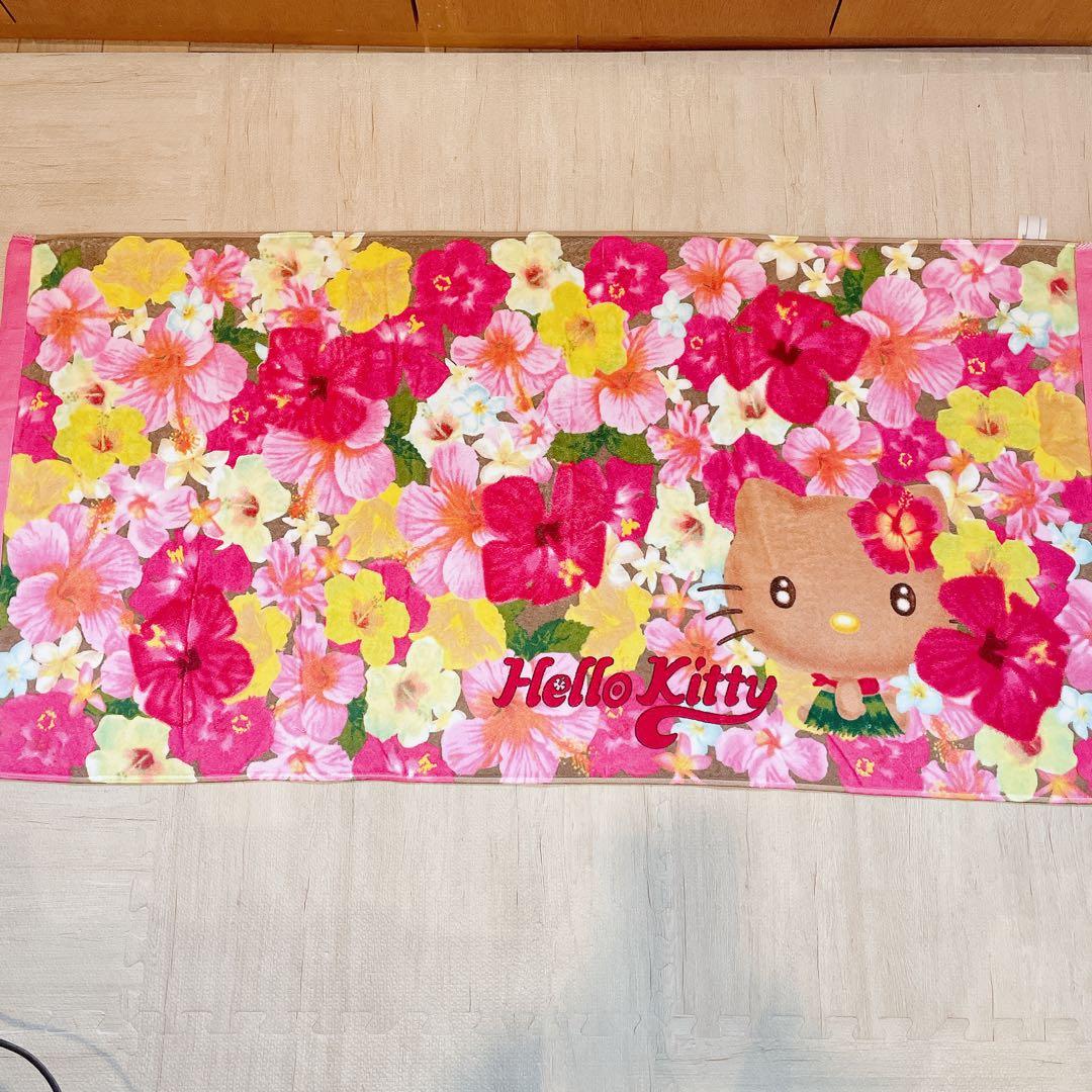 【激レア】日焼けキティ ハローキティ vivitix バスタオル ハイビスカス