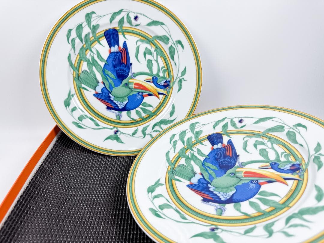 HERMES エルメス Toucans トゥカン 27cm プレート 2枚セット