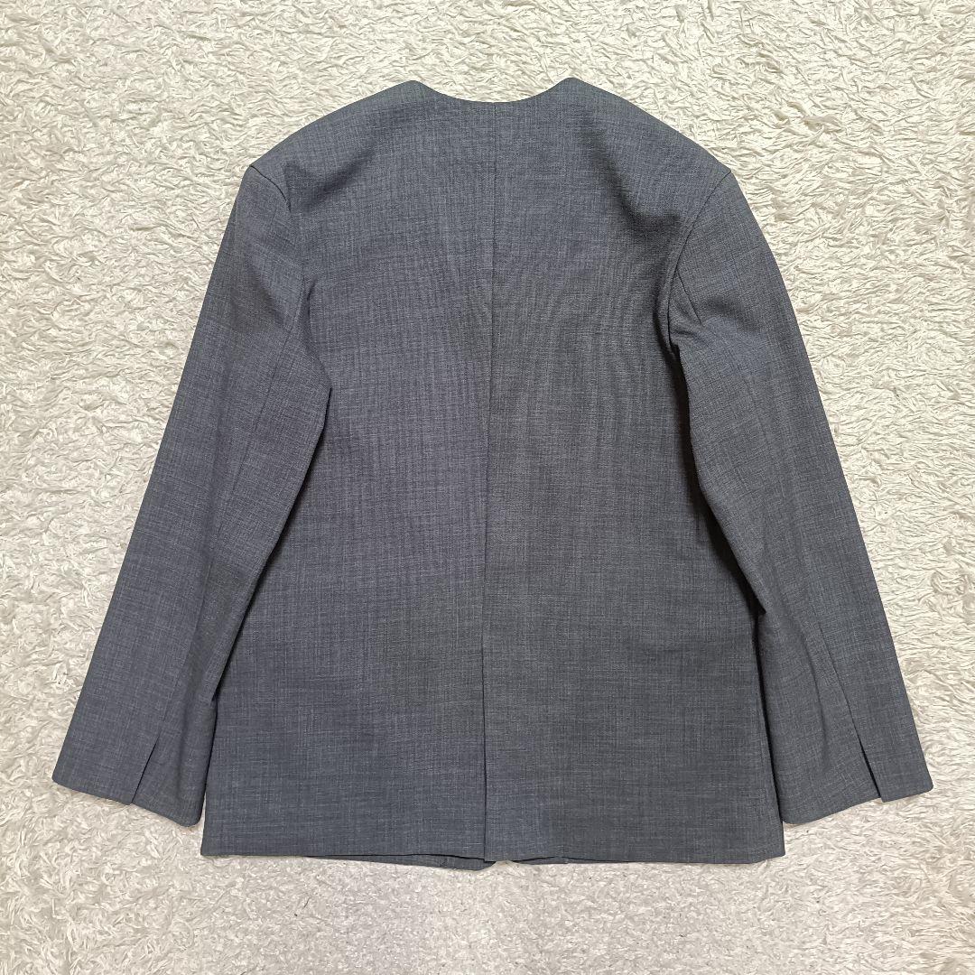 【美品】ミラオーウェン リネンライク ノーカラージャケット パンツスーツ