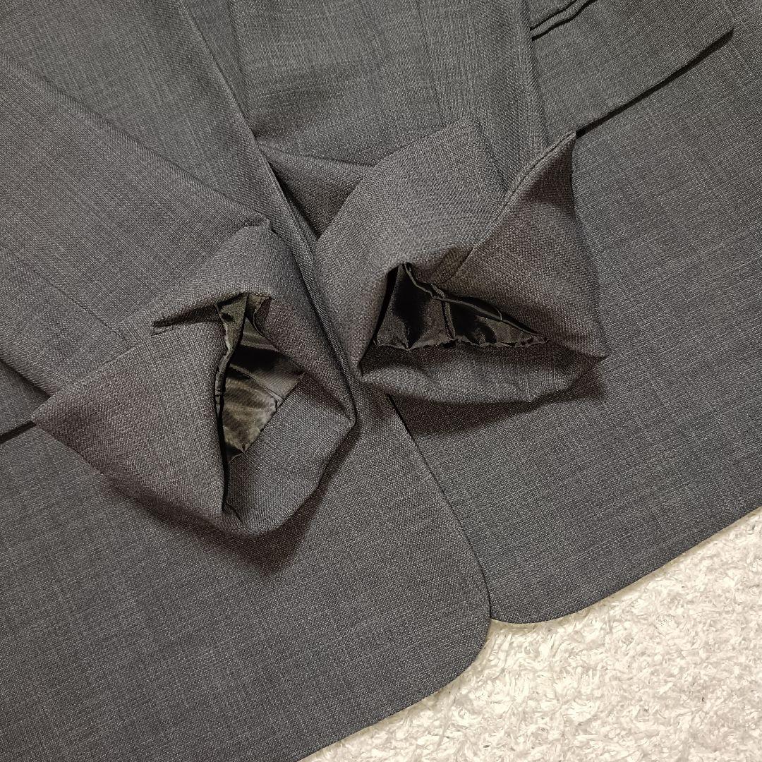 【美品】ミラオーウェン リネンライク ノーカラージャケット パンツスーツ