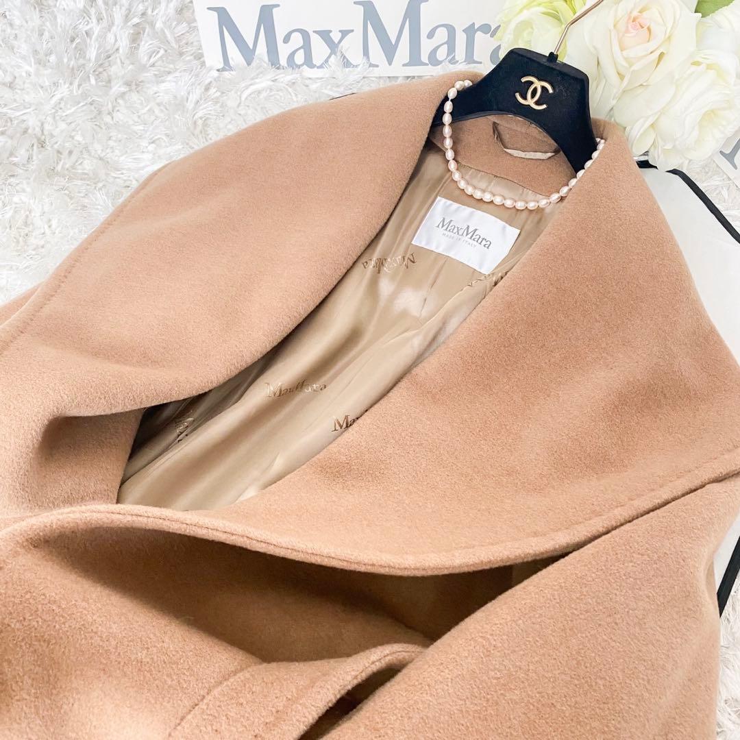 ★新品同様★MaxMara マックスマーラ白タグ キャメル ロングコート★