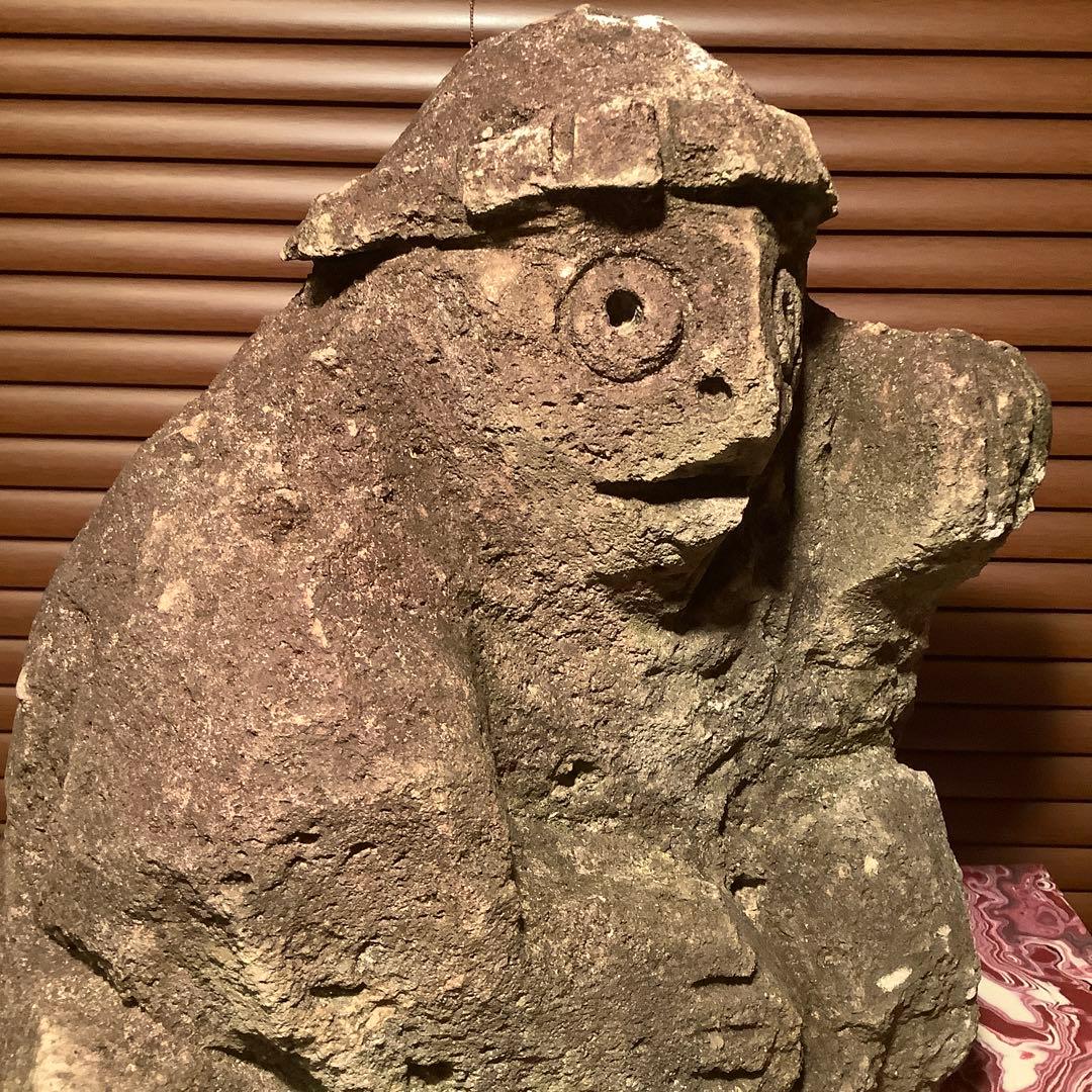 室町〜江戸期・石仏「水神・河童大明神」清流山・水精霊・火水難除・神社祀り・貴重仏