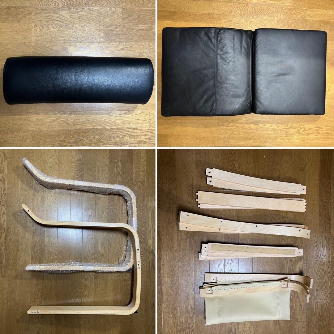 IKEA　POÄNG　イケア　ポエング　 ブラック　フェイクレザー　送料込み