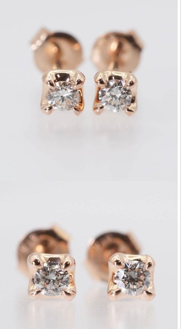 ※箱無し※廃盤　agete　K18　ダイヤモンド　スタッドピアス