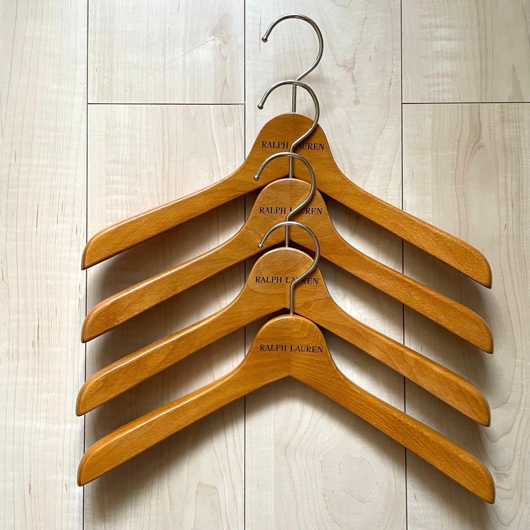 【非売品】ラルフローレン　木製ハンガー　4本セット　レディース　Jr. キッズ