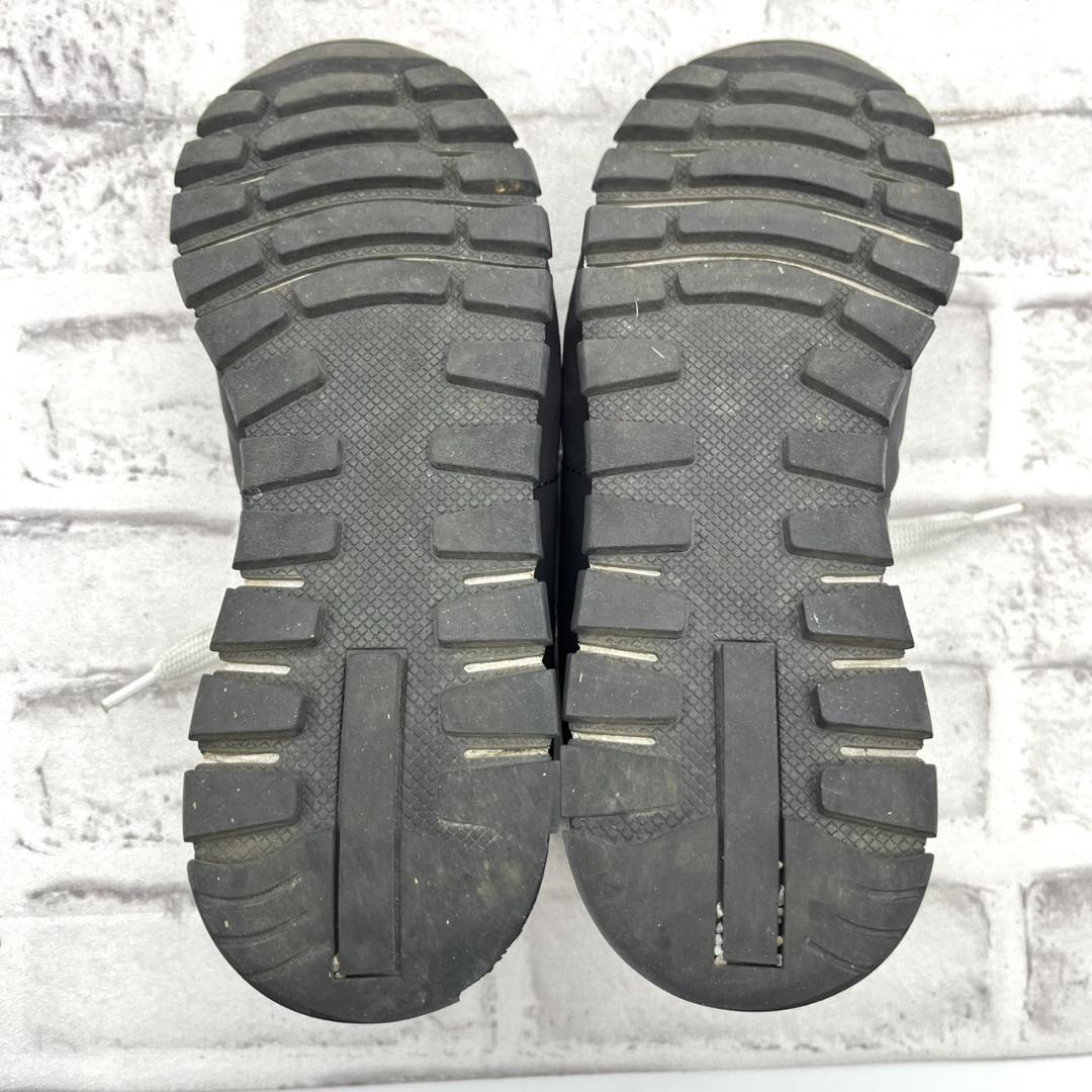 プラダ スニーカー ロゴ金具 ナイロン ブラック 黒 レディース 23.5cm