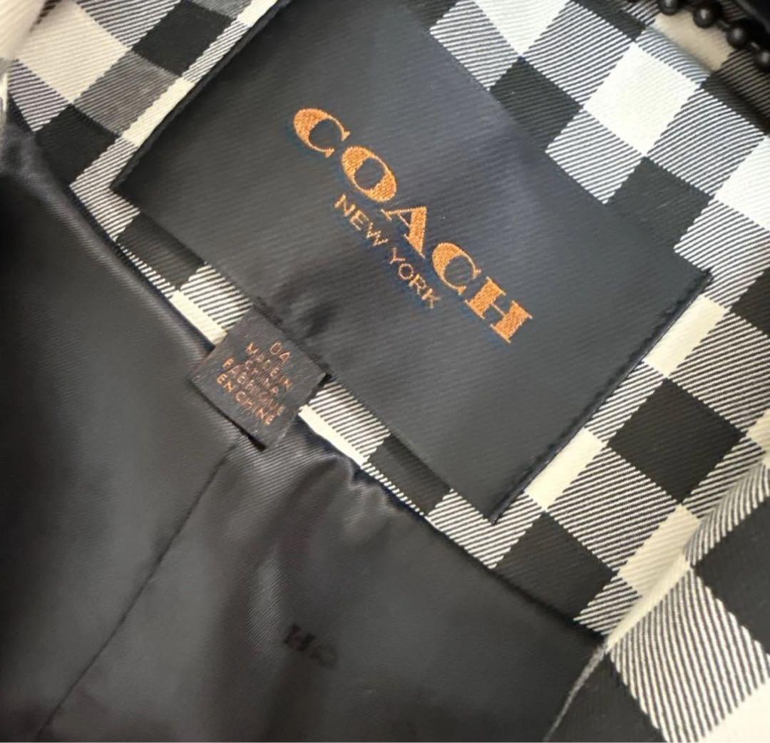 Coach ギンガムチェック　ダブルブレスト トレンチコート　04 M L