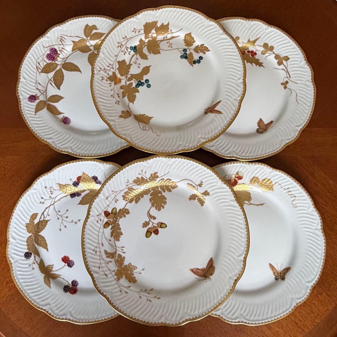 【希少品】新品　リチャードジノリ・サボイア家の絵皿★森の果実★プレート6枚