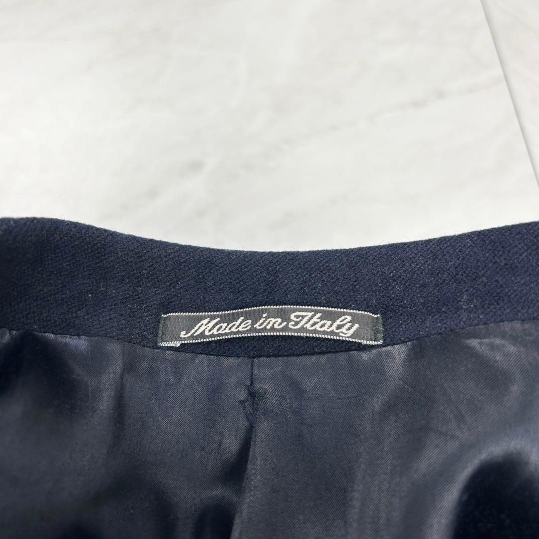 極美品 ジョルジオアルマーニ ウール ダブル チェスターコート 48 ネイビー