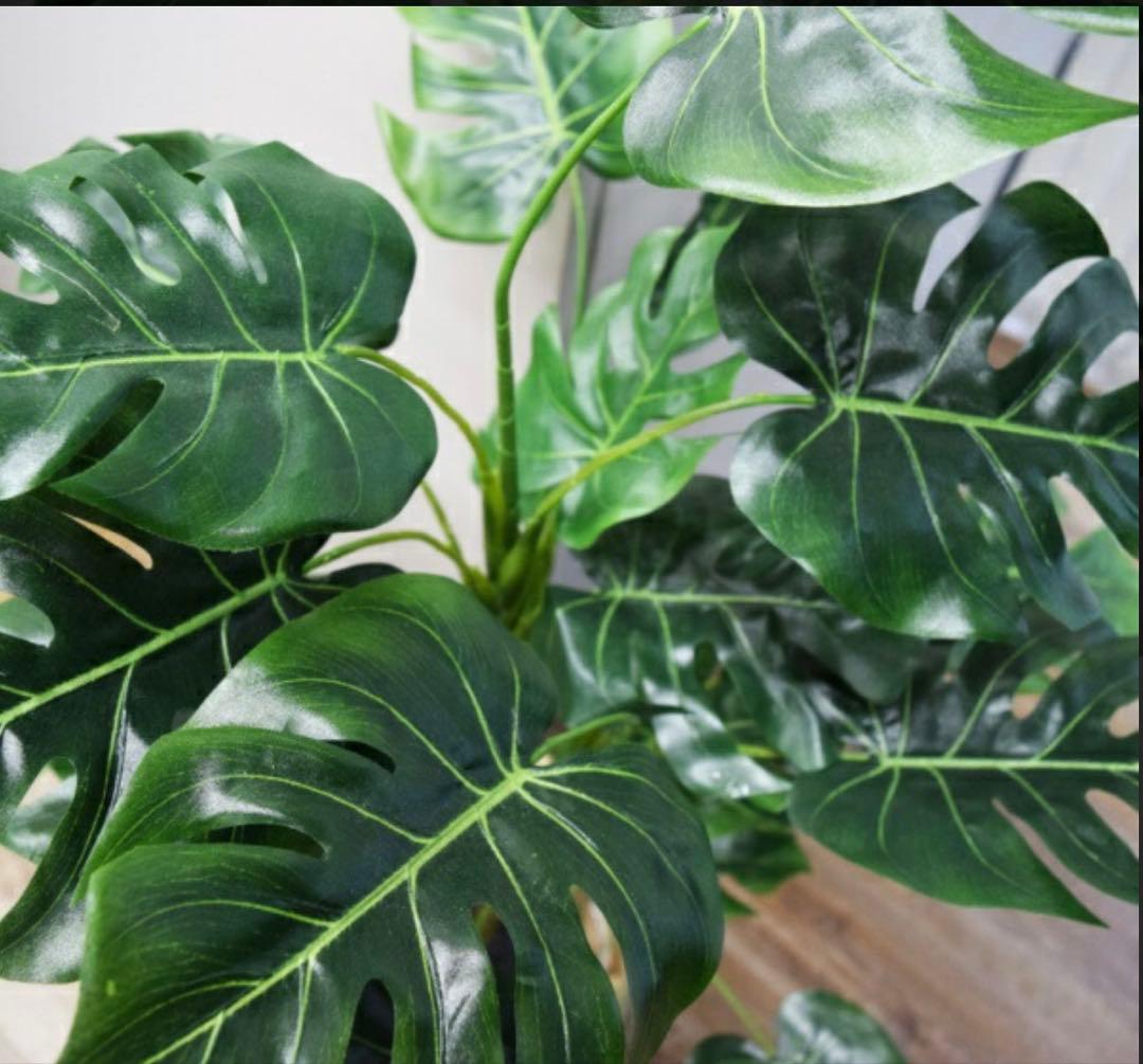 光触媒　人工観葉植物　ウォールグリーン　フェイクグリーン　モンステラ12080