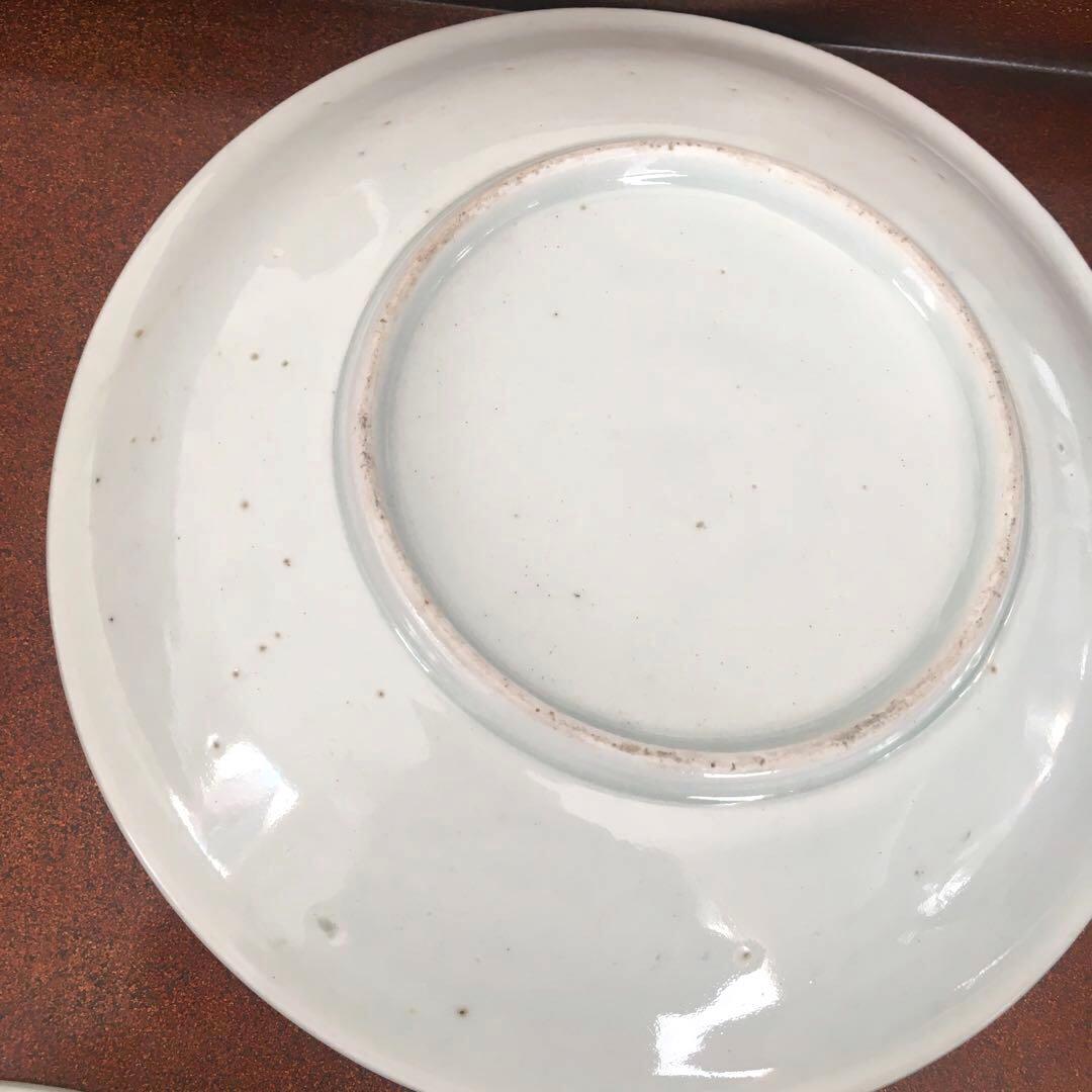 kitty様リクエスト　古伊万里　赤玉瓔珞文　中皿3客　17cm