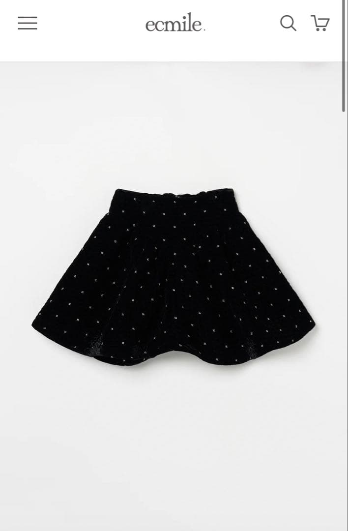 ecmile エクミール VELVET BEADS SKIRT