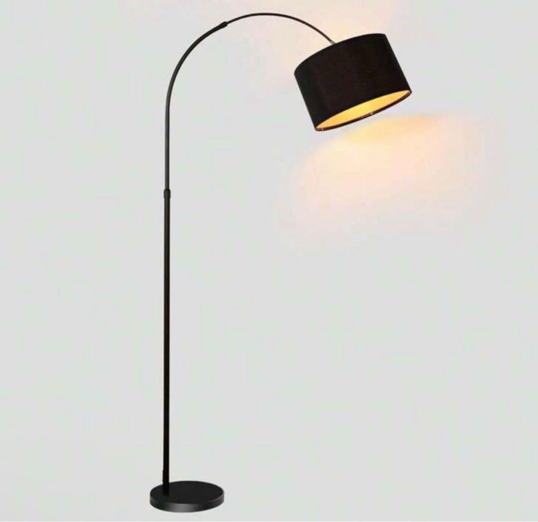 【ほぼ未使用】アルコー風。アーチ型ブラックフロアスタンドライト