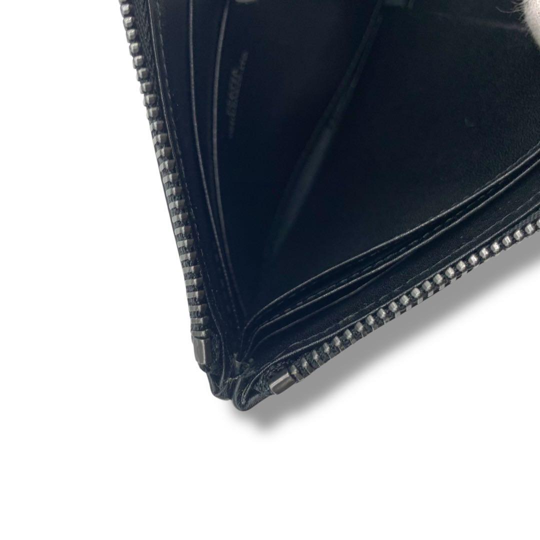 未使用級！　ポーター　ジップ　ケース　財布　オールレザー　黒