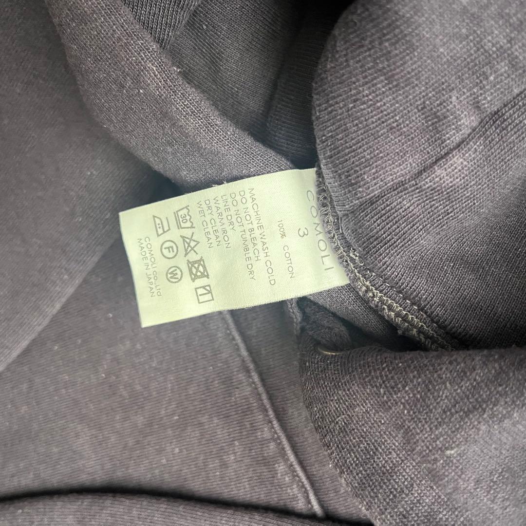 ケロさん専用 comoli コットン吊裏毛パーカ ネイビー